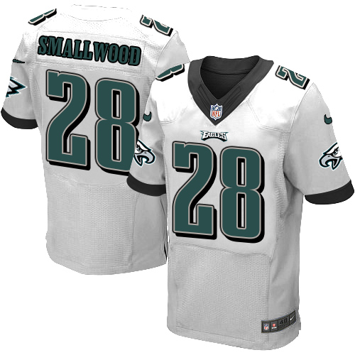 Men's Elite Wendell Smallwood Nike Jersey White Road - #28 NFL Philadelphia Eagles